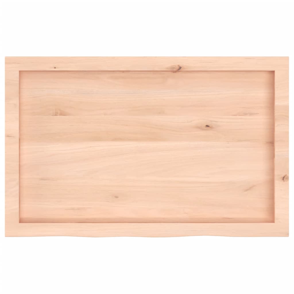 Waschtischplatte 80x50x(2-6) cm Massivholz Unbehandelt