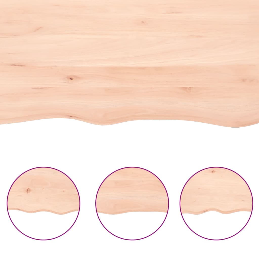 Waschtischplatte 100x30x2 cm Massivholz Unbehandelt