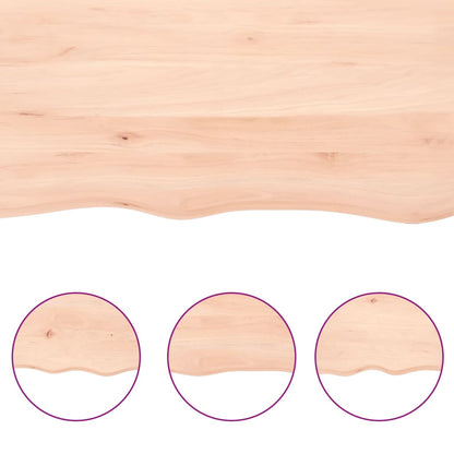 Waschtischplatte 100x50x2 cm Massivholz Unbehandelt