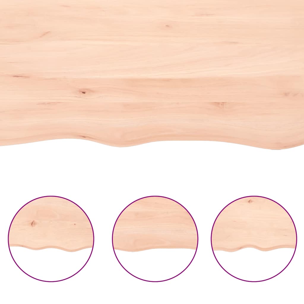 Waschtischplatte 180x50x(2-6) cm Massivholz Unbehandelt