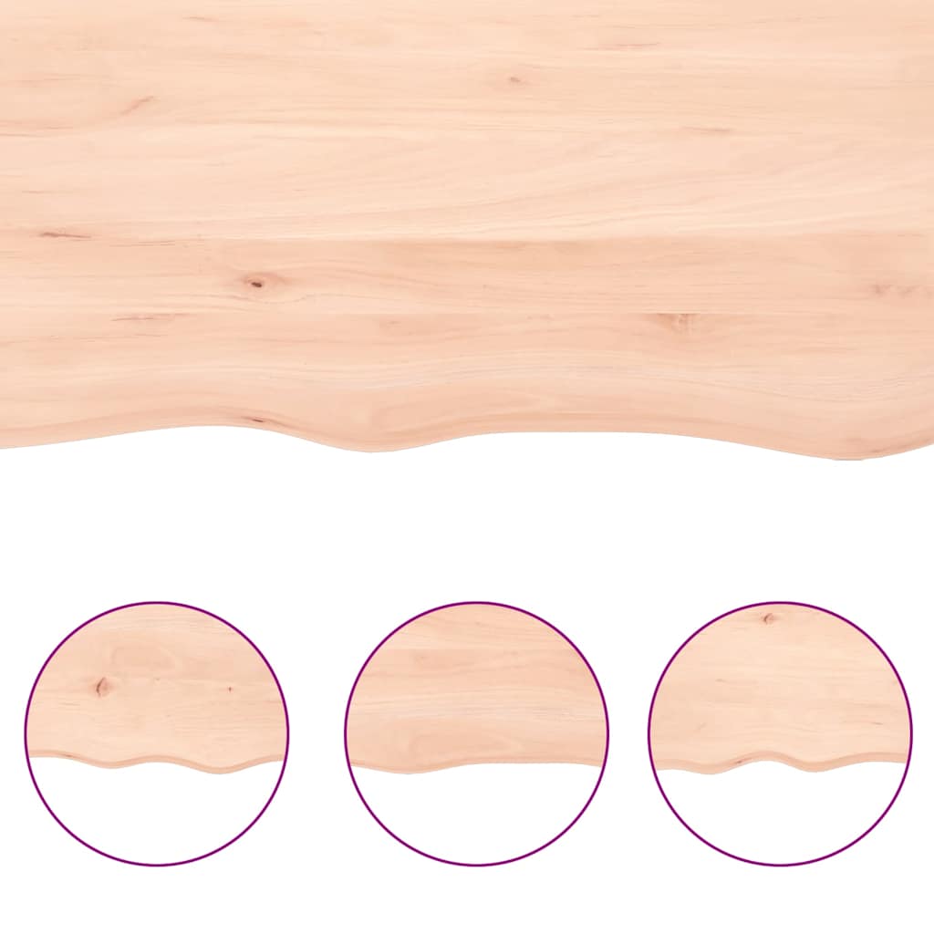 Waschtischplatte 180x60x(2-6) cm Massivholz Unbehandelt
