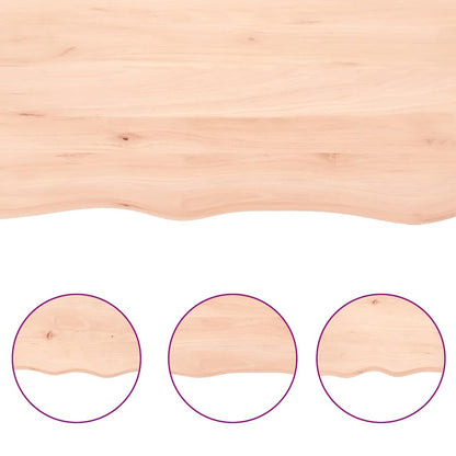 Waschtischplatte 180x60x(2-6) cm Massivholz Unbehandelt