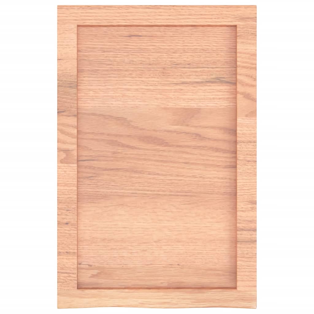 Waschtischplatte Hellbraun 40x60x(2-4) cm Massivholz Behandelt