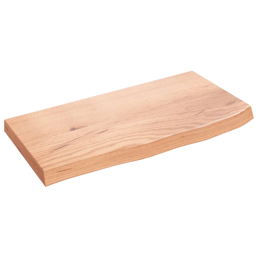 Waschtischplatte Hellbraun 60x30x(2-4) cm Massivholz Behandelt