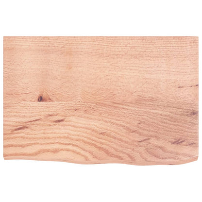 Waschtischplatte Hellbraun 60x40x2 cm Massivholz Behandelt