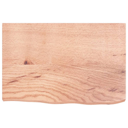 Waschtischplatte Hellbraun 60x40x(2-4) cm Massivholz Behandelt