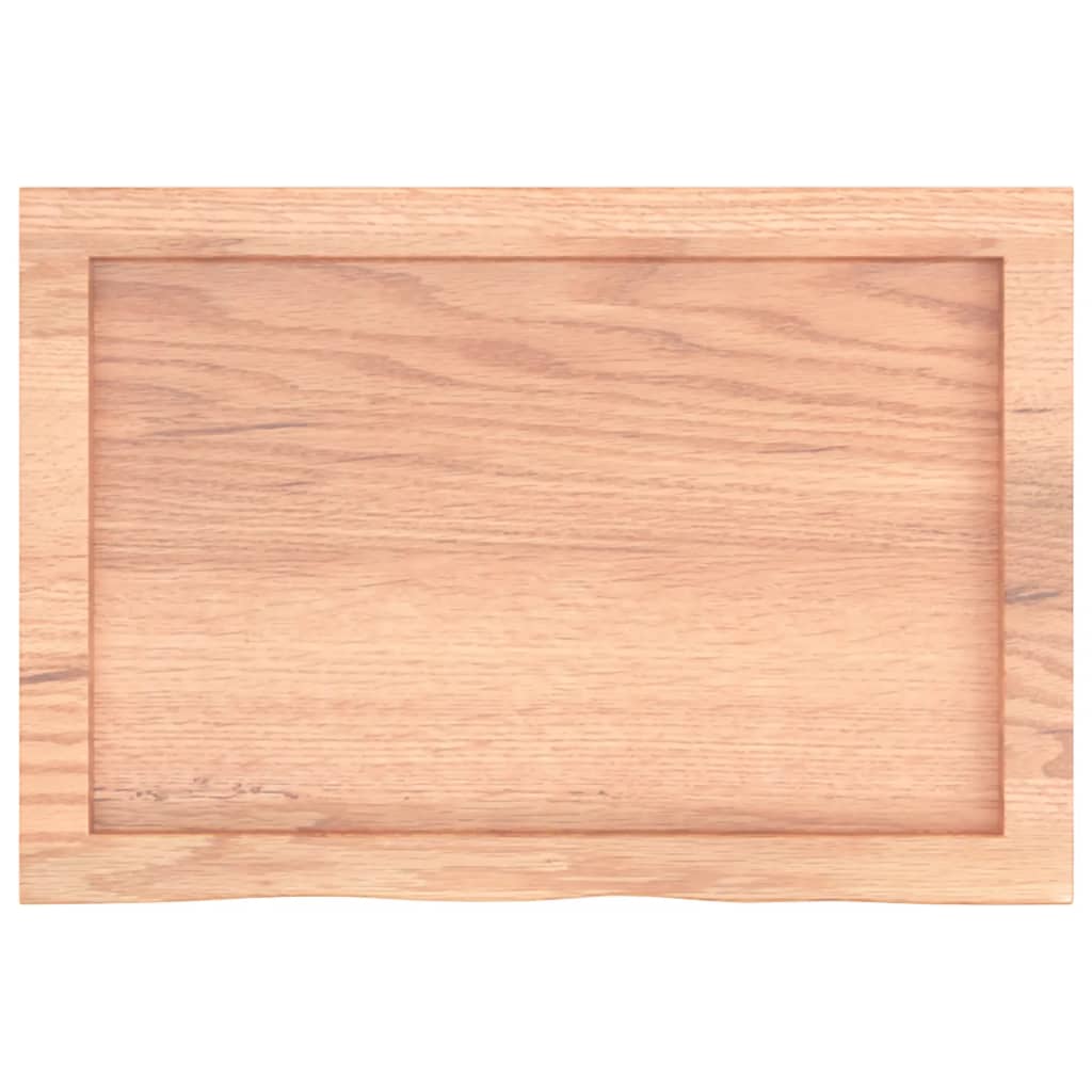 Waschtischplatte Hellbraun 60x40x(2-4) cm Massivholz Behandelt