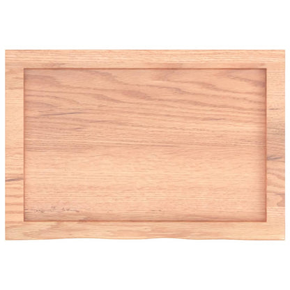Waschtischplatte Hellbraun 60x40x(2-4) cm Massivholz Behandelt