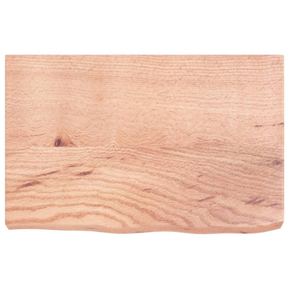 Waschtischplatte Hellbraun 60x40x(2-6) cm Massivholz Behandelt