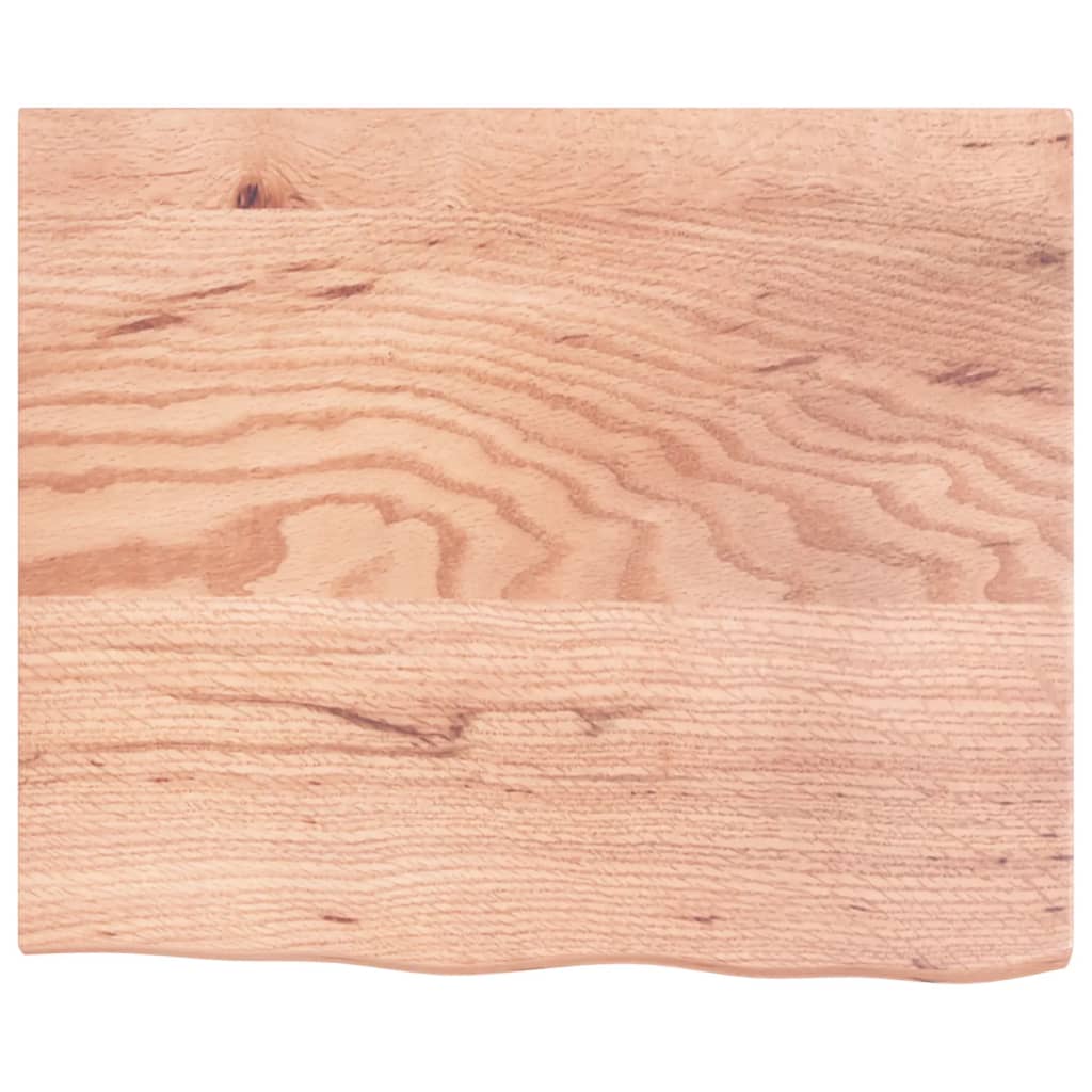 Waschtischplatte Hellbraun 60x50x2 cm Massivholz Behandelt