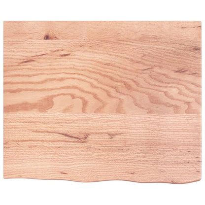 Waschtischplatte Hellbraun 60x50x(2-6) cm Massivholz Behandelt