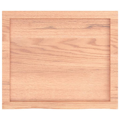 Waschtischplatte Hellbraun 60x50x(2-6) cm Massivholz Behandelt