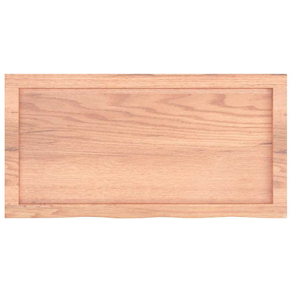 Waschtischplatte Hellbraun 80x40x(2-4) cm Massivholz Behandelt