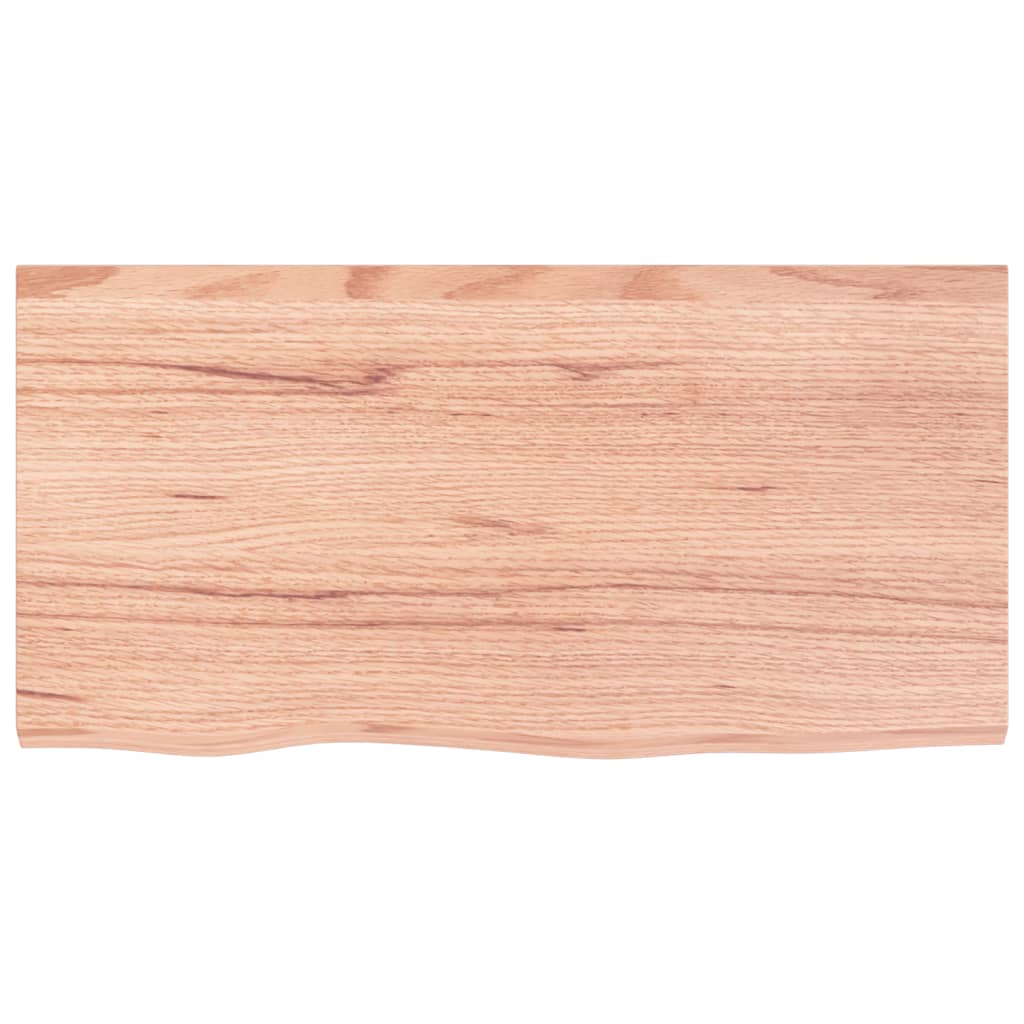 Waschtischplatte Hellbraun 80x40x(2-6) cm Massivholz Behandelt