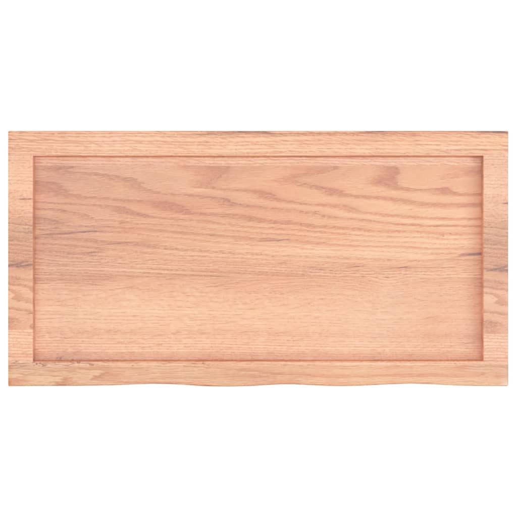 Waschtischplatte Hellbraun 80x40x(2-6) cm Massivholz Behandelt