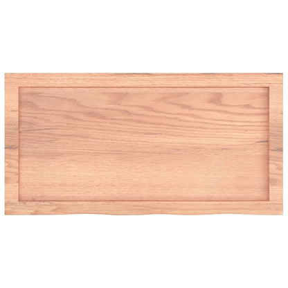 Waschtischplatte Hellbraun 80x40x(2-6) cm Massivholz Behandelt