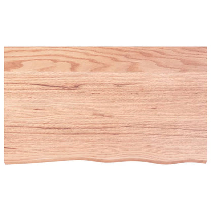 Waschtischplatte Hellbraun 100x60x(2-4) cm Massivholz Behandelt