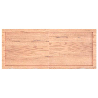 Waschtischplatte Hellbraun 120x50x(2-4) cm Massivholz Behandelt