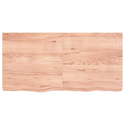 Waschtischplatte Hellbraun 120x60x(2-6) cm Massivholz Behandelt