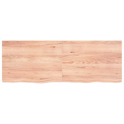 Waschtischplatte Hellbraun 140x50x(2-4) cm Massivholz Behandelt