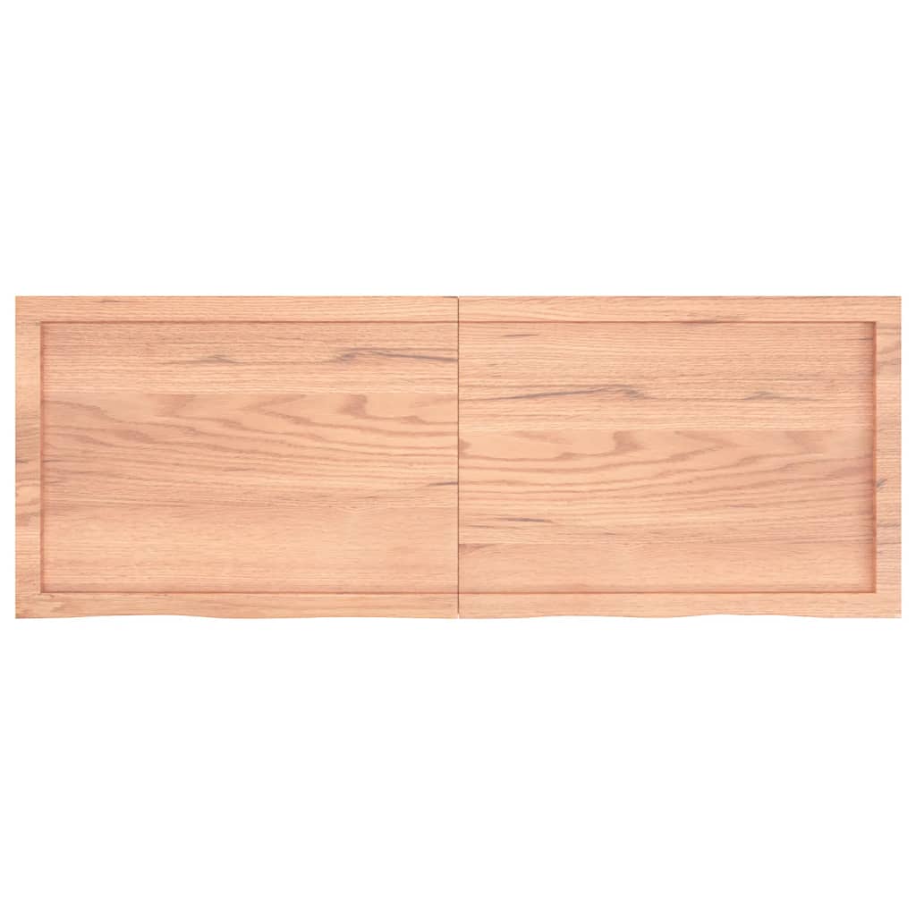 Waschtischplatte Hellbraun 140x50x(2-4) cm Massivholz Behandelt
