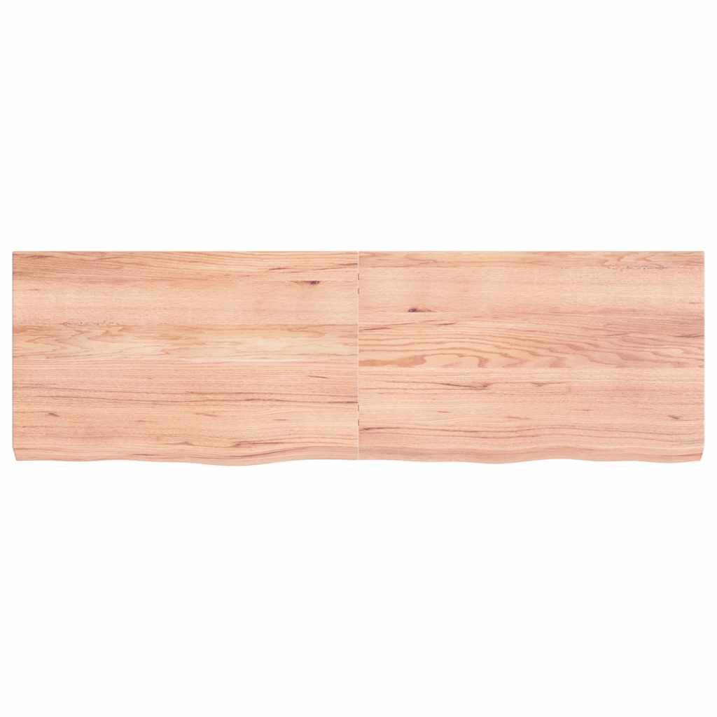 Waschtischplatte Hellbraun 160x50x(2-6) cm Massivholz Behandelt