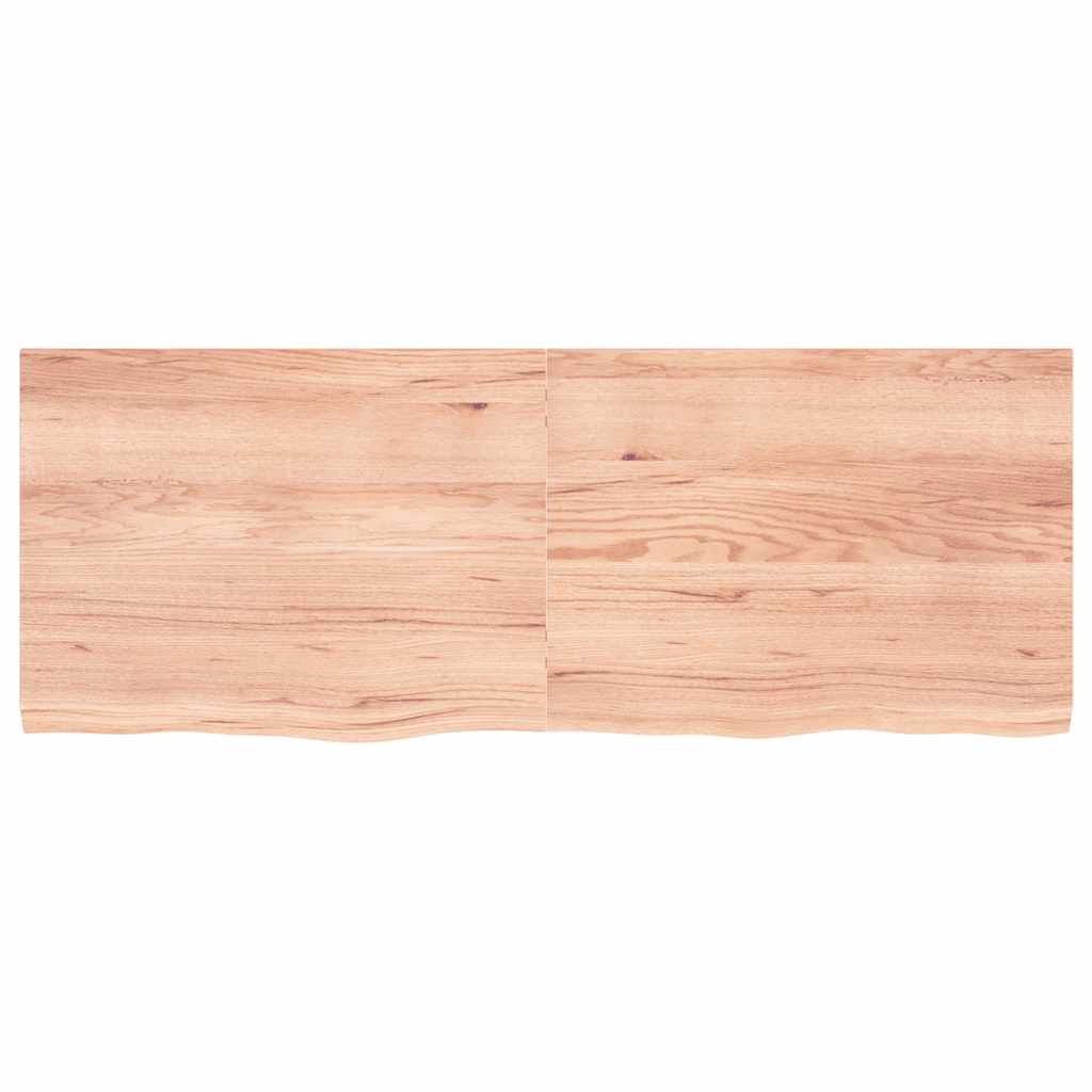 Waschtischplatte Hellbraun 160x60x(2-4) cm Massivholz Behandelt