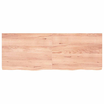 Waschtischplatte Hellbraun 160x60x(2-6) cm Massivholz Behandelt