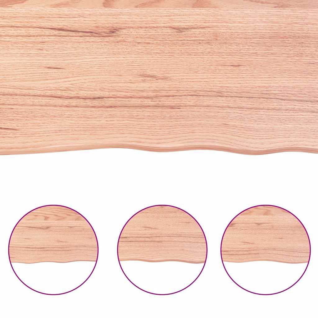 Waschtischplatte Hellbraun 160x60x(2-6) cm Massivholz Behandelt