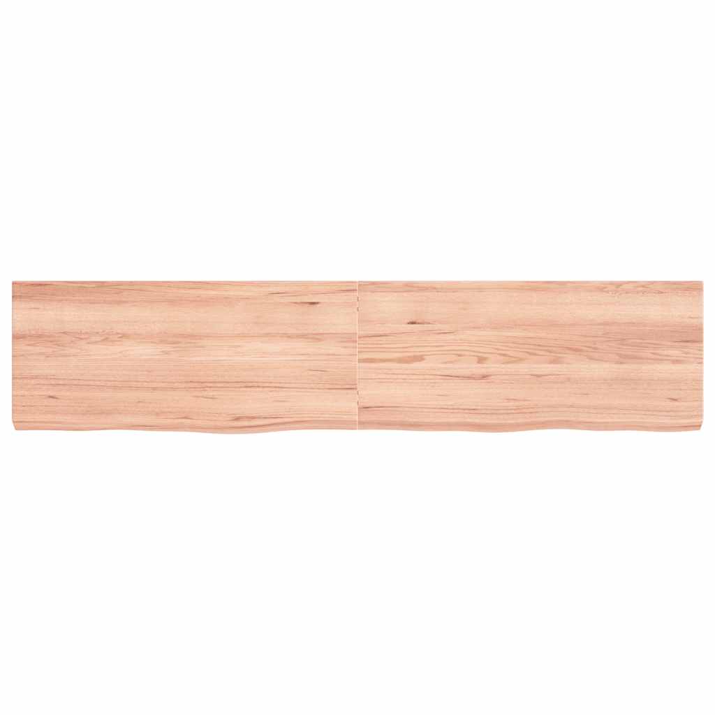 Waschtischplatte Hellbraun 180x40x(2-6) cm Massivholz Behandelt
