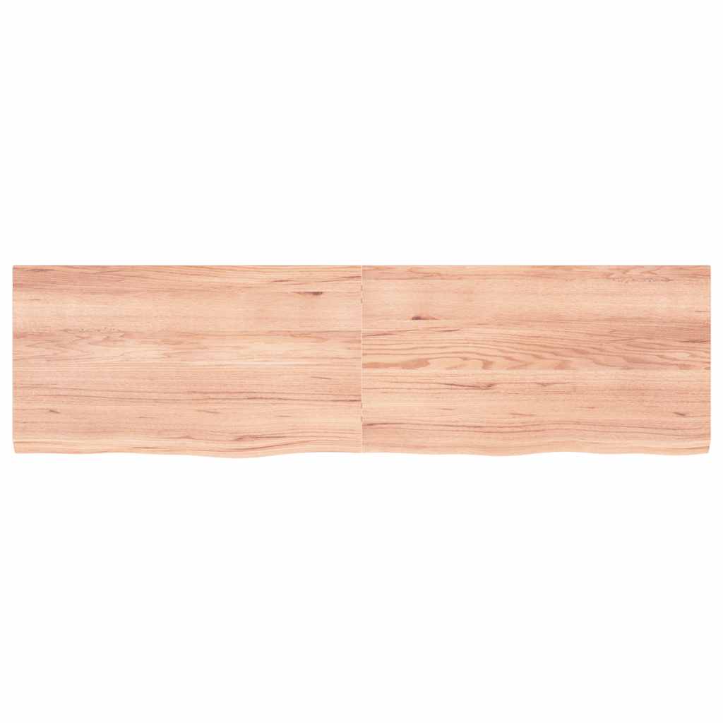Waschtischplatte Hellbraun 180x50x(2-4) cm Massivholz Behandelt