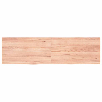 Waschtischplatte Hellbraun 180x50x(2-4) cm Massivholz Behandelt