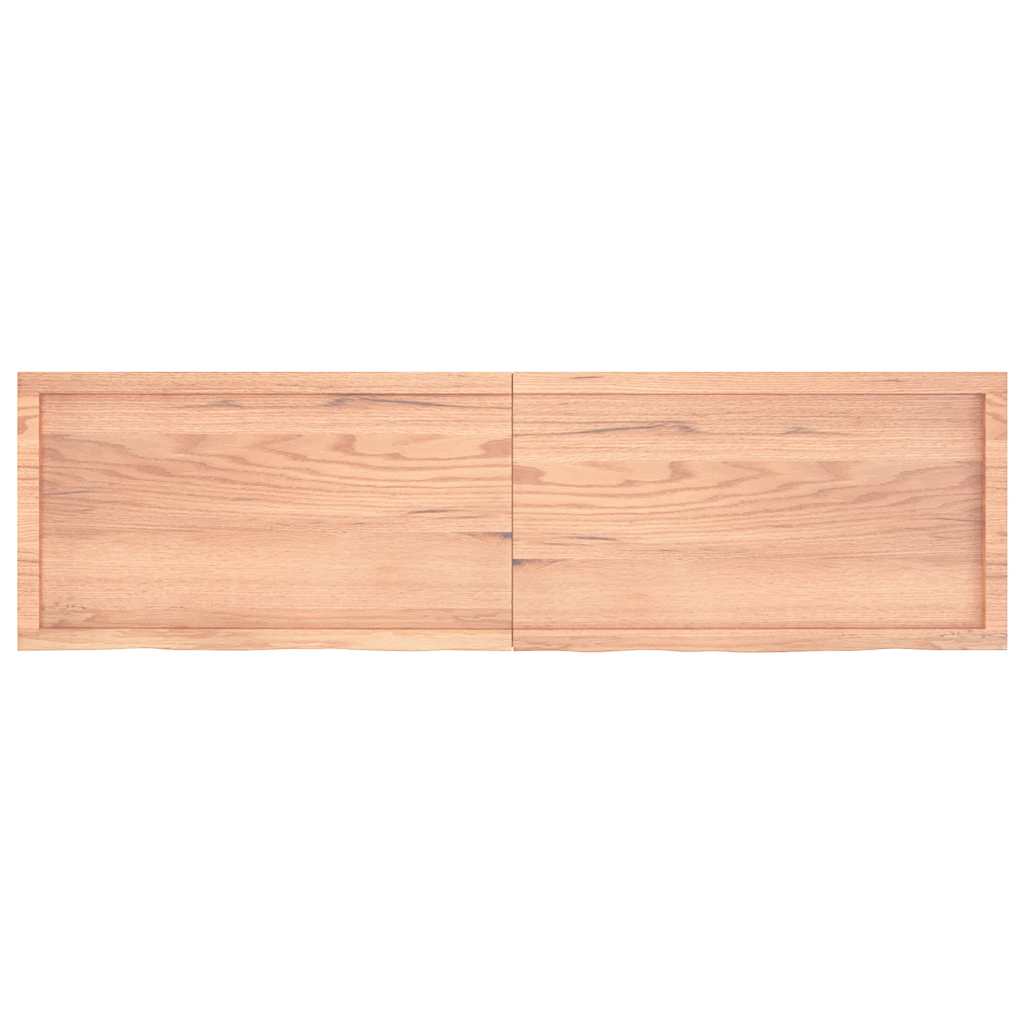 Waschtischplatte Hellbraun 180x50x(2-4) cm Massivholz Behandelt
