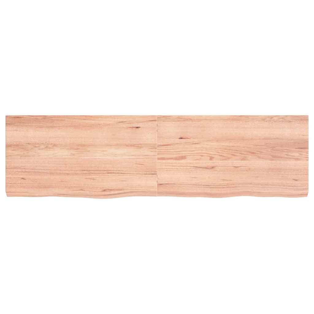 Waschtischplatte Hellbraun 180x50x(2-6) cm Massivholz Behandelt