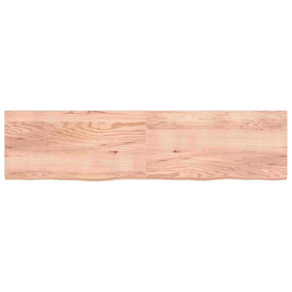 Waschtischplatte Hellbraun 200x50x(2-6) cm Massivholz Behandelt