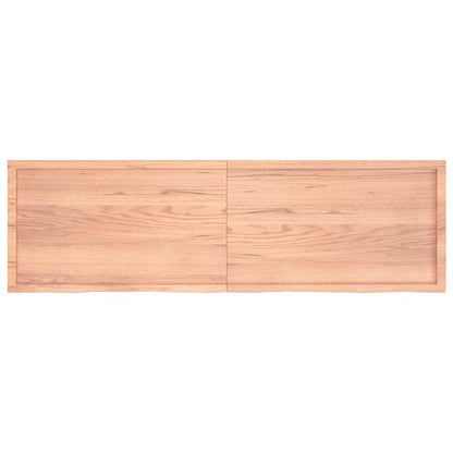 Waschtischplatte Hellbraun 200x60x(2-4) cm Massivholz Behandelt