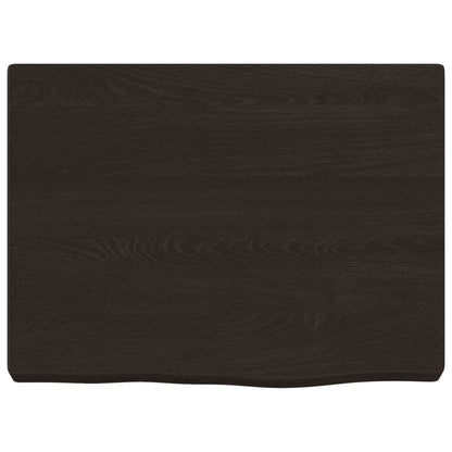 Waschtischplatte Dunkelbraun 40x30x(2-4)cm Massivholz Behandelt