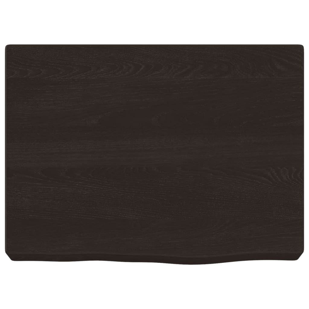 Waschtischplatte Dunkelbraun 40x30x(2-6)cm Massivholz Behandelt