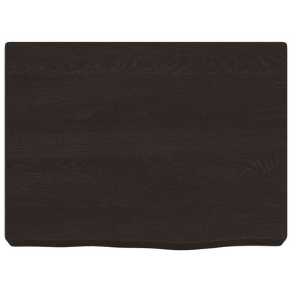 Waschtischplatte Dunkelbraun 40x30x(2-6)cm Massivholz Behandelt