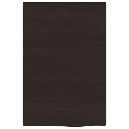 Waschtischplatte Dunkelbraun 40x60x2 cm Massivholz Behandelt