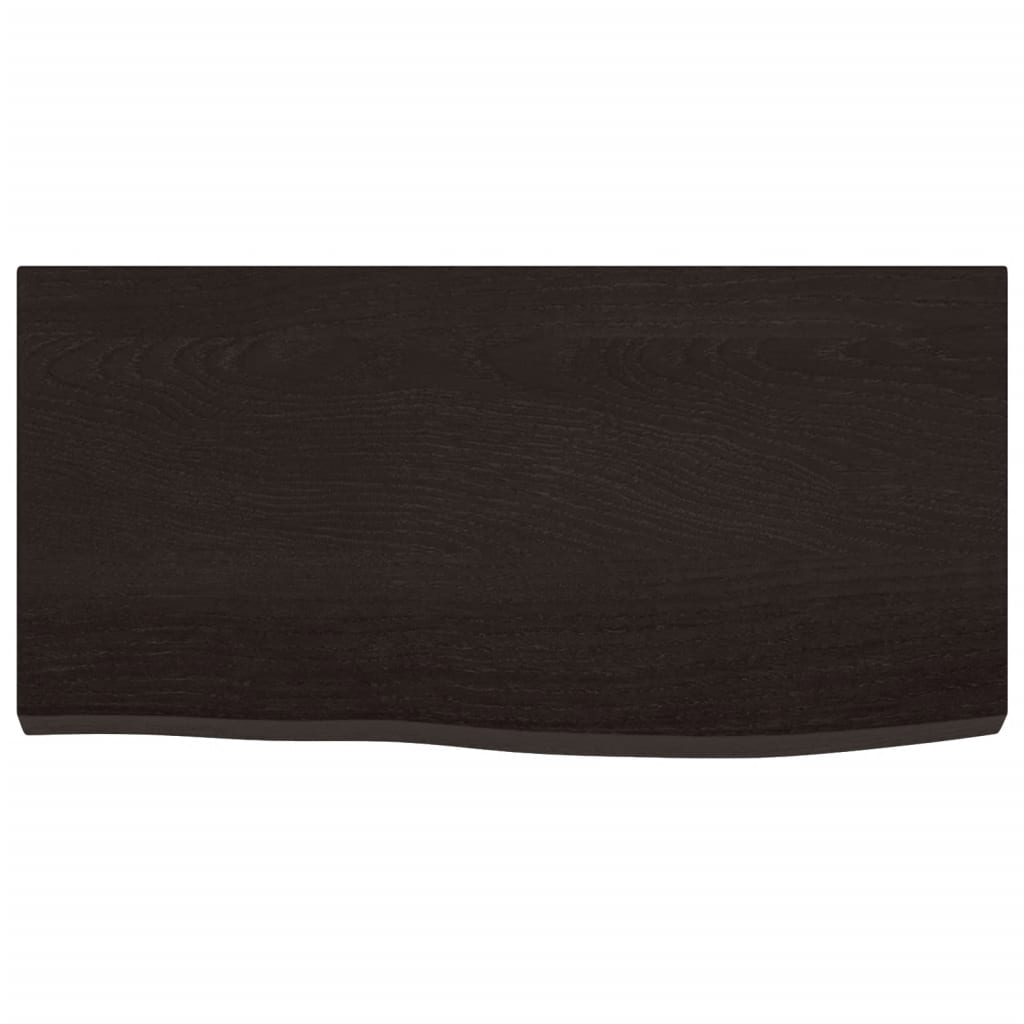 Waschtischplatte Dunkelbraun 60x30x(2-4)cm Massivholz Behandelt