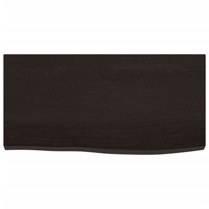 Waschtischplatte Dunkelbraun 60x30x(2-4)cm Massivholz Behandelt