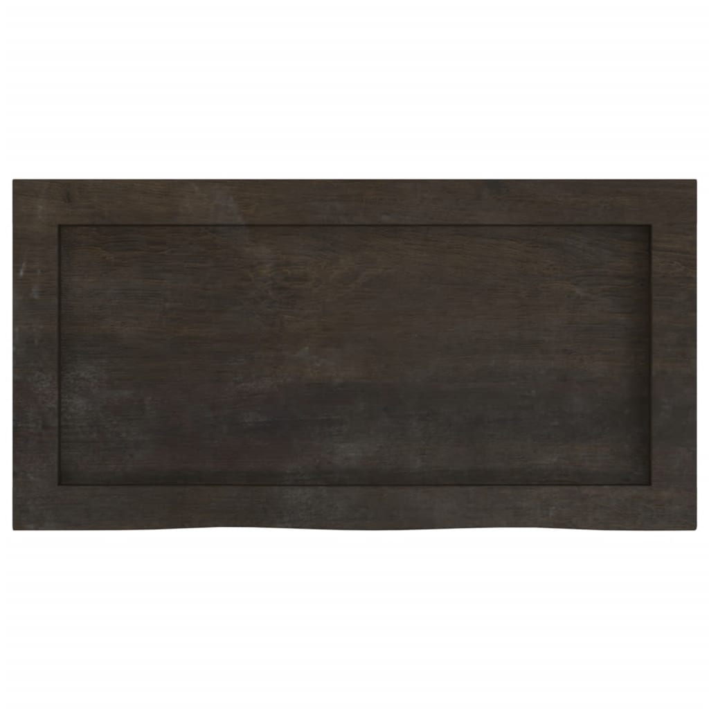 Waschtischplatte Dunkelbraun 60x30x(2-4)cm Massivholz Behandelt