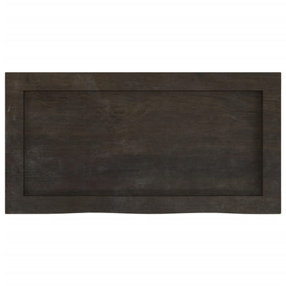 Waschtischplatte Dunkelbraun 60x30x(2-4)cm Massivholz Behandelt