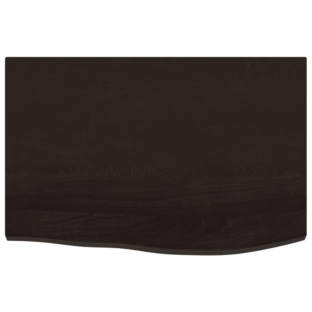 Waschtischplatte Dunkelbraun 60x40x2 cm Massivholz Behandelt