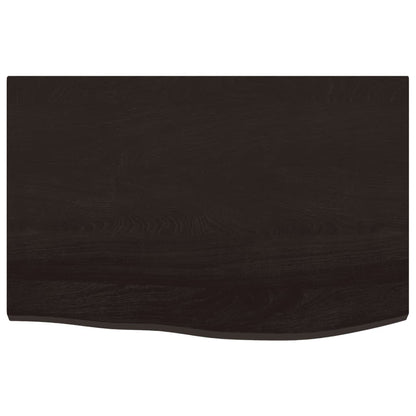 Waschtischplatte Dunkelbraun 60x40x2 cm Massivholz Behandelt