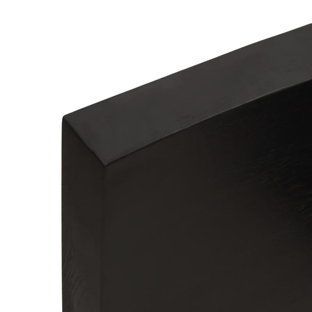 Waschtischplatte Dunkelbraun 80x60x2 cm Massivholz Behandelt