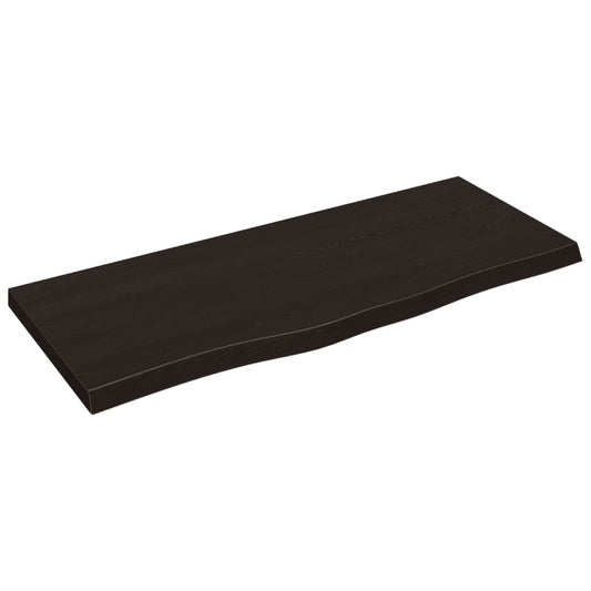Waschtischplatte Dunkelbraun 100x40x(2-4)cm Massivholz