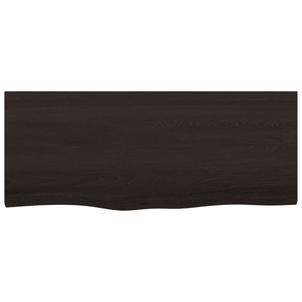 Waschtischplatte Dunkelbraun 100x40x(2-4)cm Massivholz