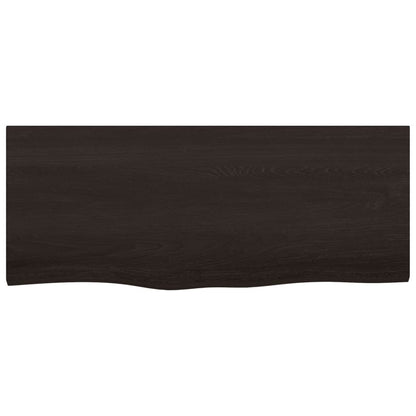 Waschtischplatte Dunkelbraun 100x40x(2-4)cm Massivholz